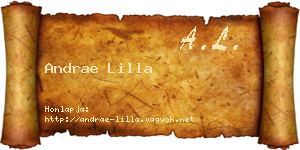 Andrae Lilla névjegykártya